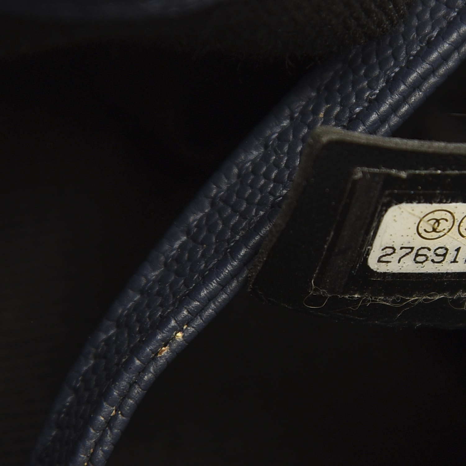 Chanel Grained Calfskin Large Coco Eyelets Shopping Tote Navy 8 of 16