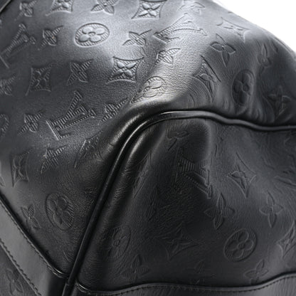 Louis Vuitton Calfskin Shadow Monogram Keepall Bandouliere 50 Black 10 of 10