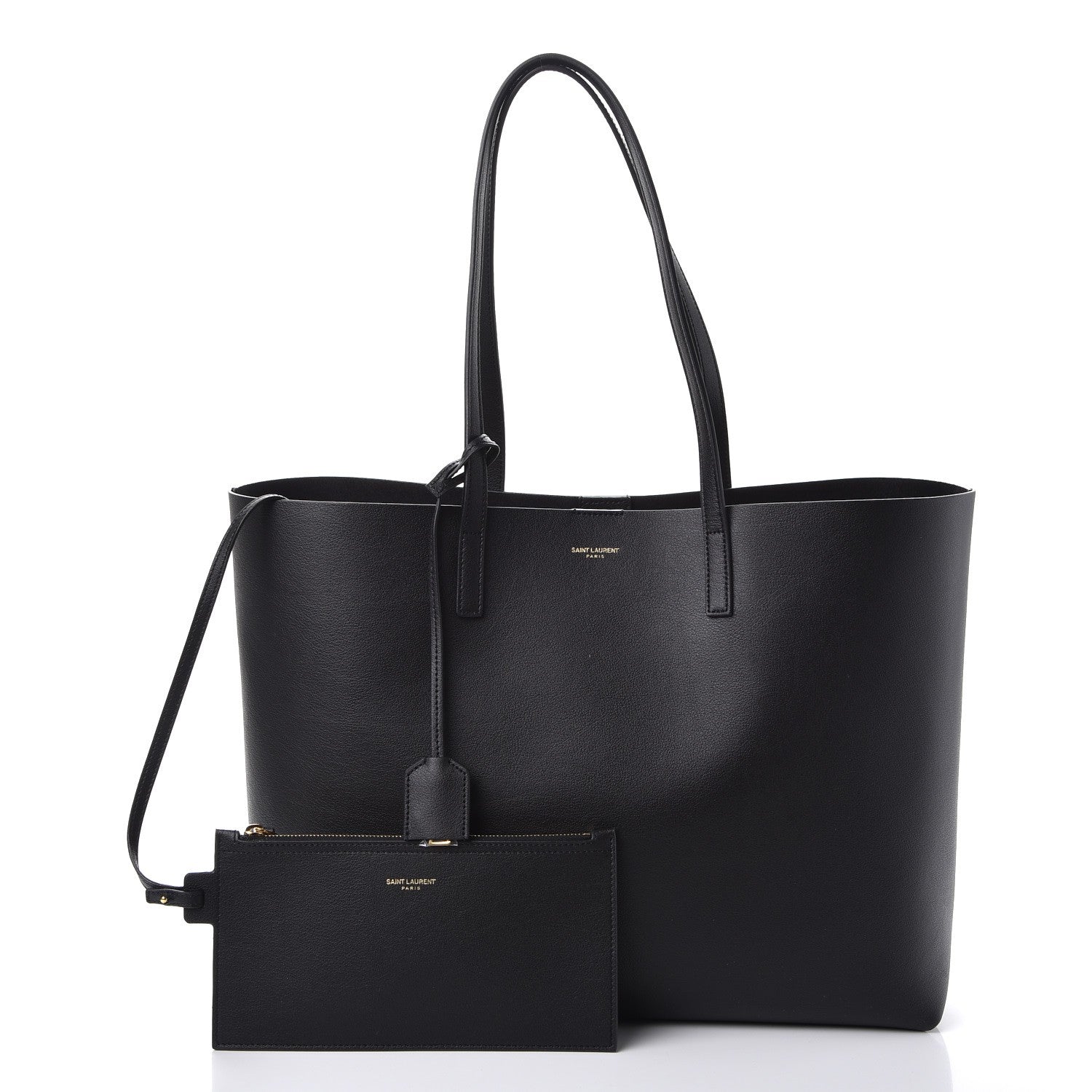 Saint Laurent Calfskin Large Shopping Tote Black 4 of 10