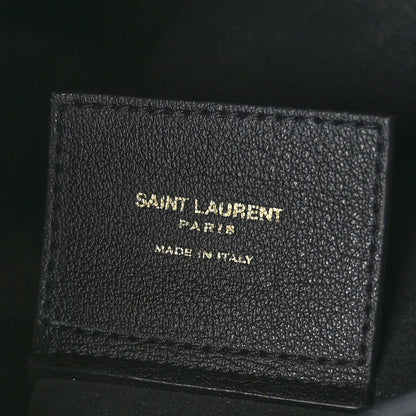 Saint Laurent Calfskin Toy Shopping Tote Black 6 of 9