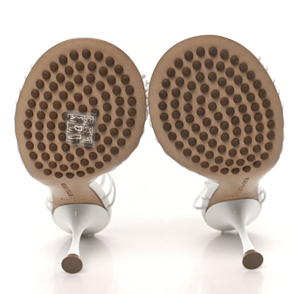 Bottega Veneta Nappa Dot Ankle Tie Sandals 37 White 5 of 8