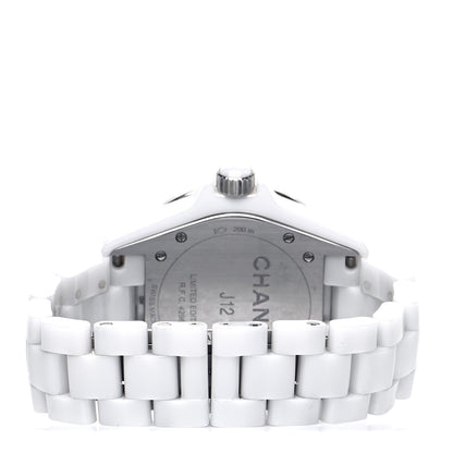 Chanel Stainless Steel Ceramic Diamond Pink Mother of Pearl 38mm J12 Automatic Watch White 3 of 4