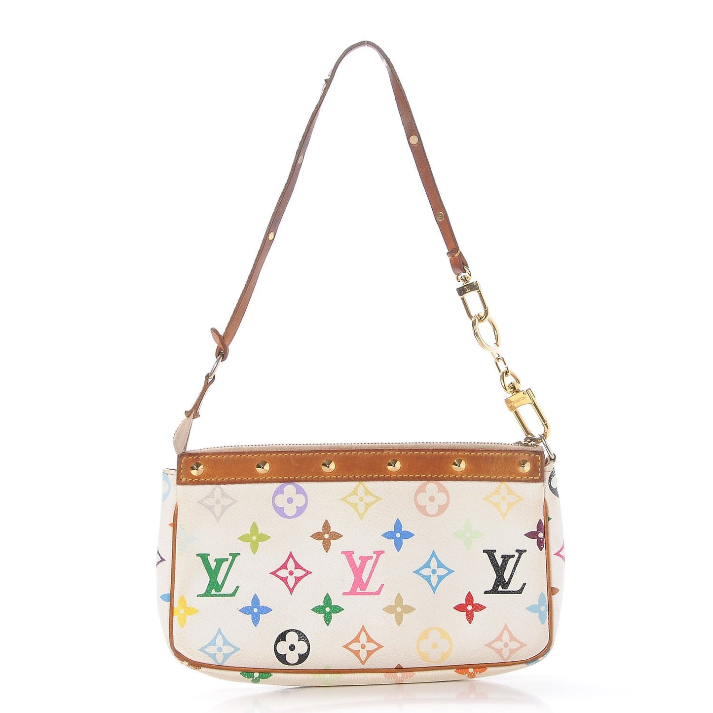 Monogram Multicolor Pochette Accessories White