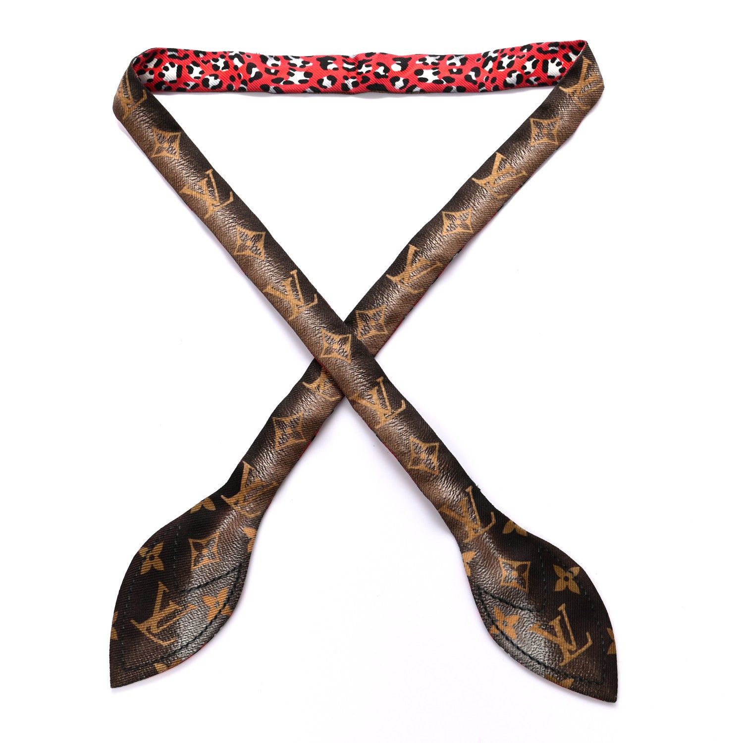 Louis Vuitton Silk Monogram Vuittamins Bandeau 3D Marron 1 of 3