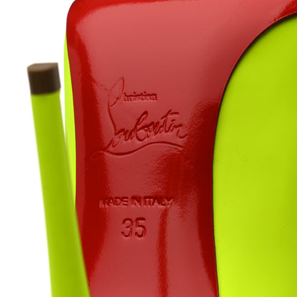Christian Louboutin Calfskin Hot Chick 100 Pumps 35 Fluo 7 of 7