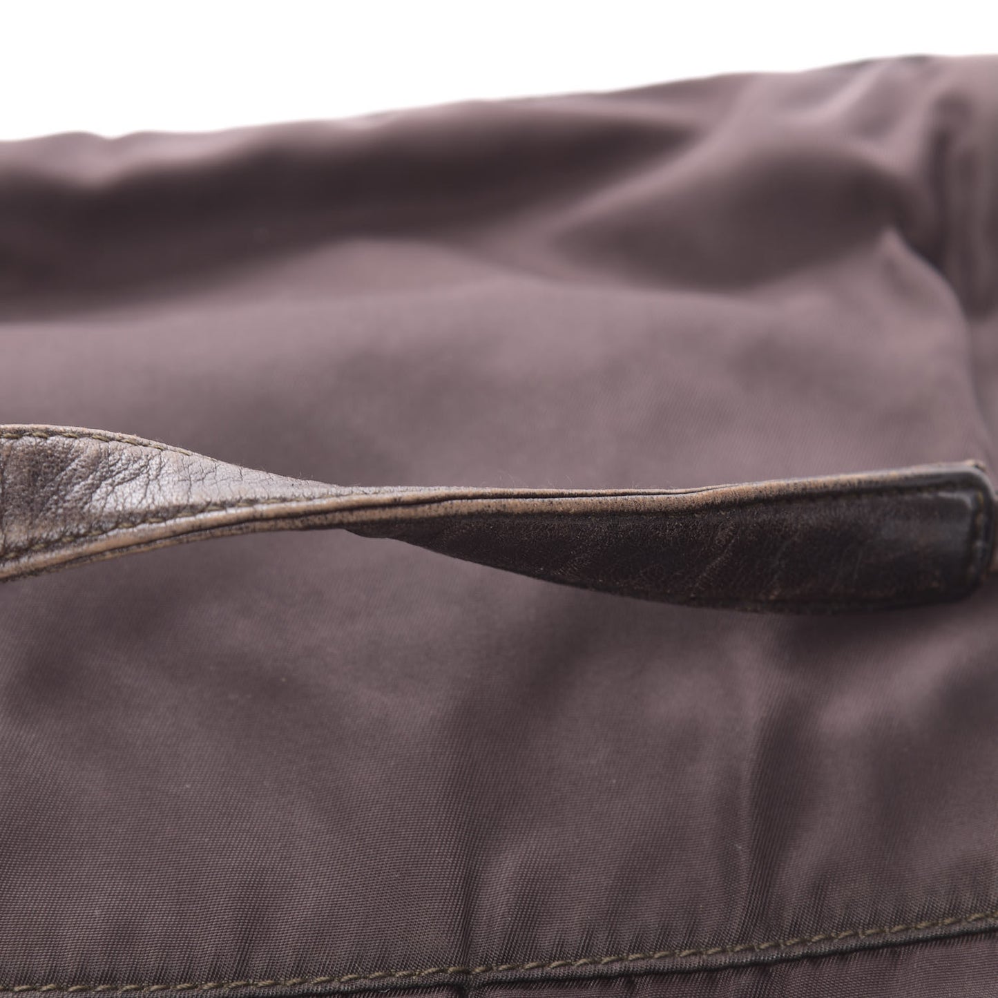 Nylon Tessuto Chain Shoulder Bag Ebano