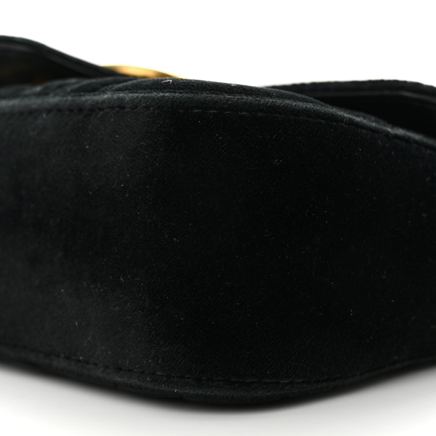 Velvet Matelasse Mini GG Marmont Shoulder Bag Black
