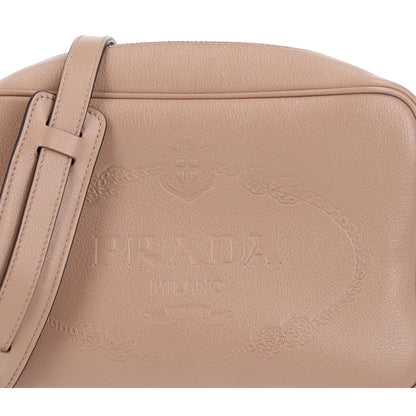 Prada Glace Calfskin Embossed Logo Crossbody Cammeo 7 of 9