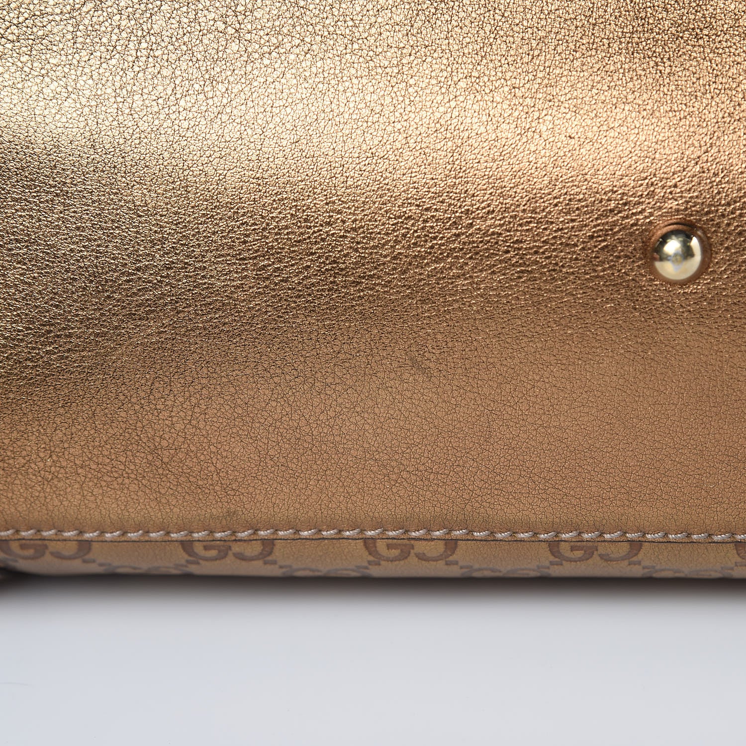 Gucci Metallic Guccissima Medium Britt Tote Gold 11 of 13