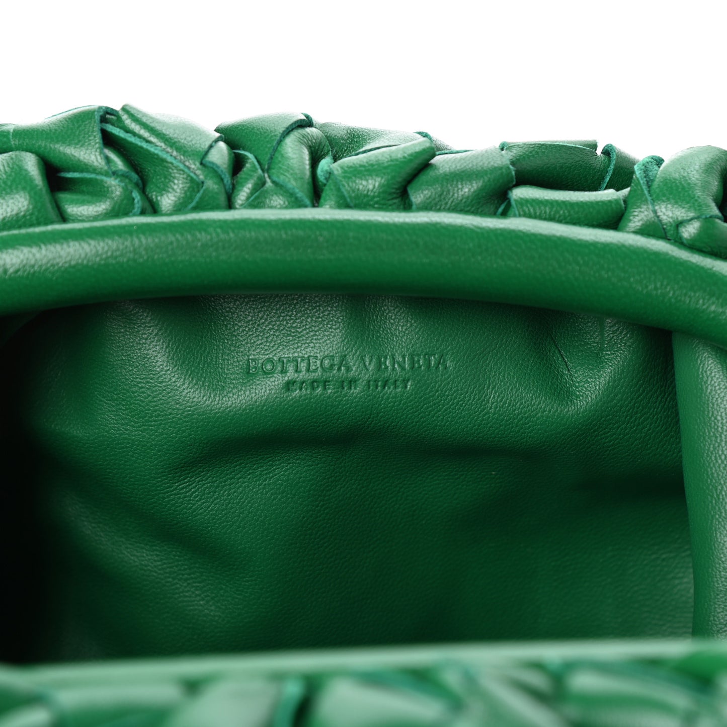 Nappa Intrecciato The Mini Pouch Racing Green