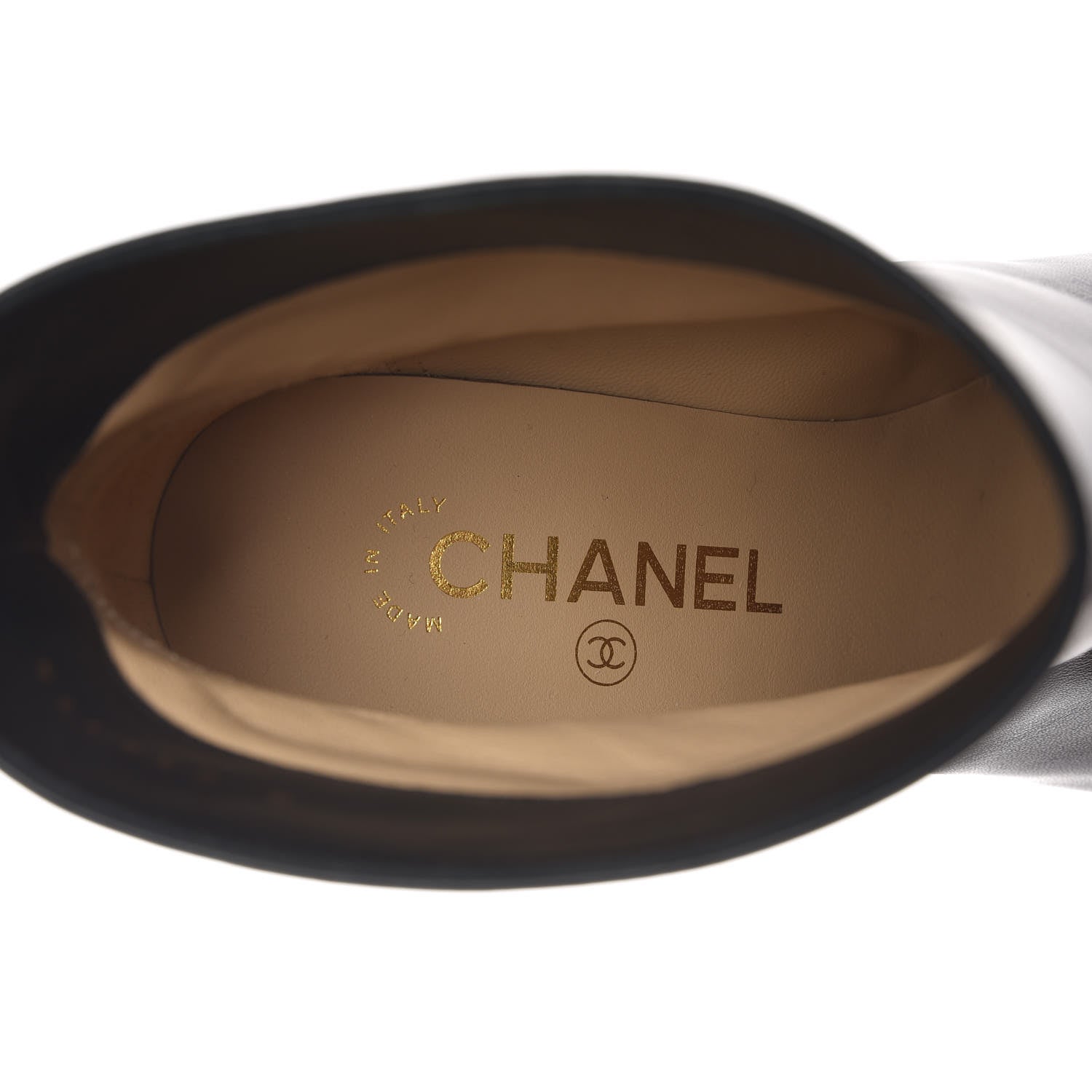 Chanel Lambskin Grosgrain Cap Toe Short Ankle Boots 37.5 Black 6 of 11