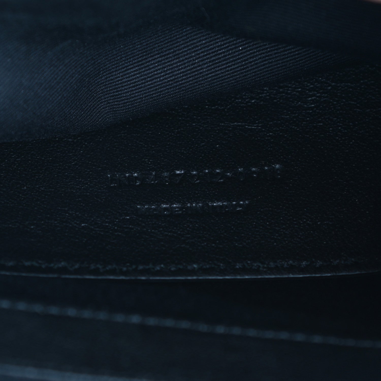 Saint Laurent Sheepskin Matelasse Chevron Monogram Large College Satchel Black 7 of 9