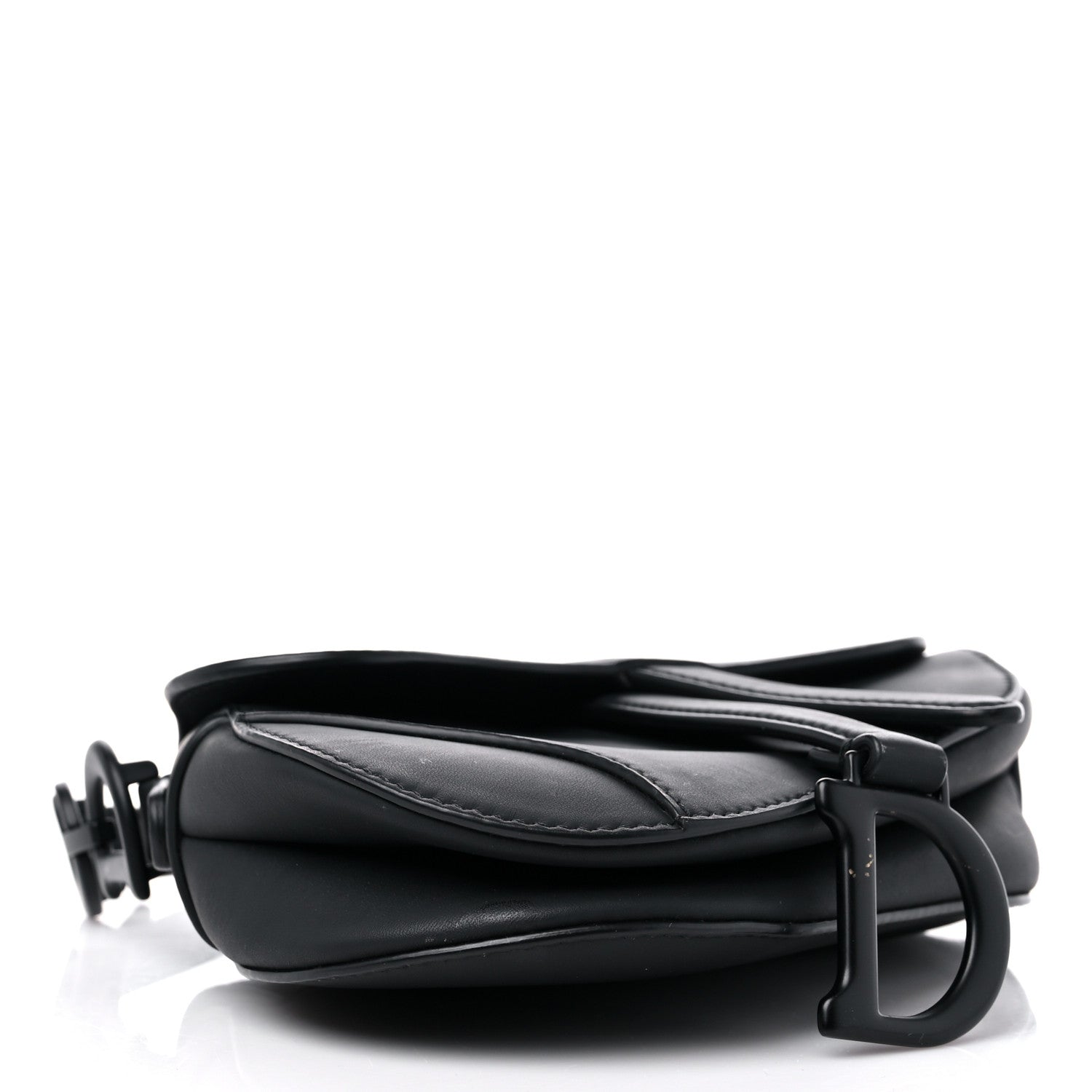 Christian Dior Ultra Matte Calfskin Mini Saddle Bag Black 4 of 12