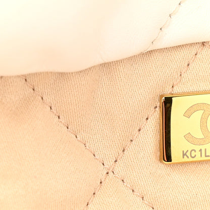 Chanel Shiny Calfskin Quilted Large Chanel 22 White 8 of 13