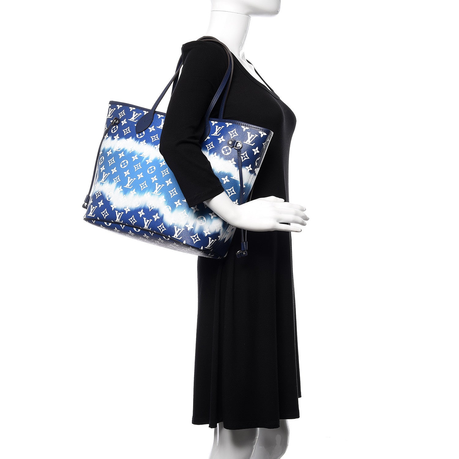 Louis Vuitton Monogram Escale Neverfull MM Blue 2 of 10