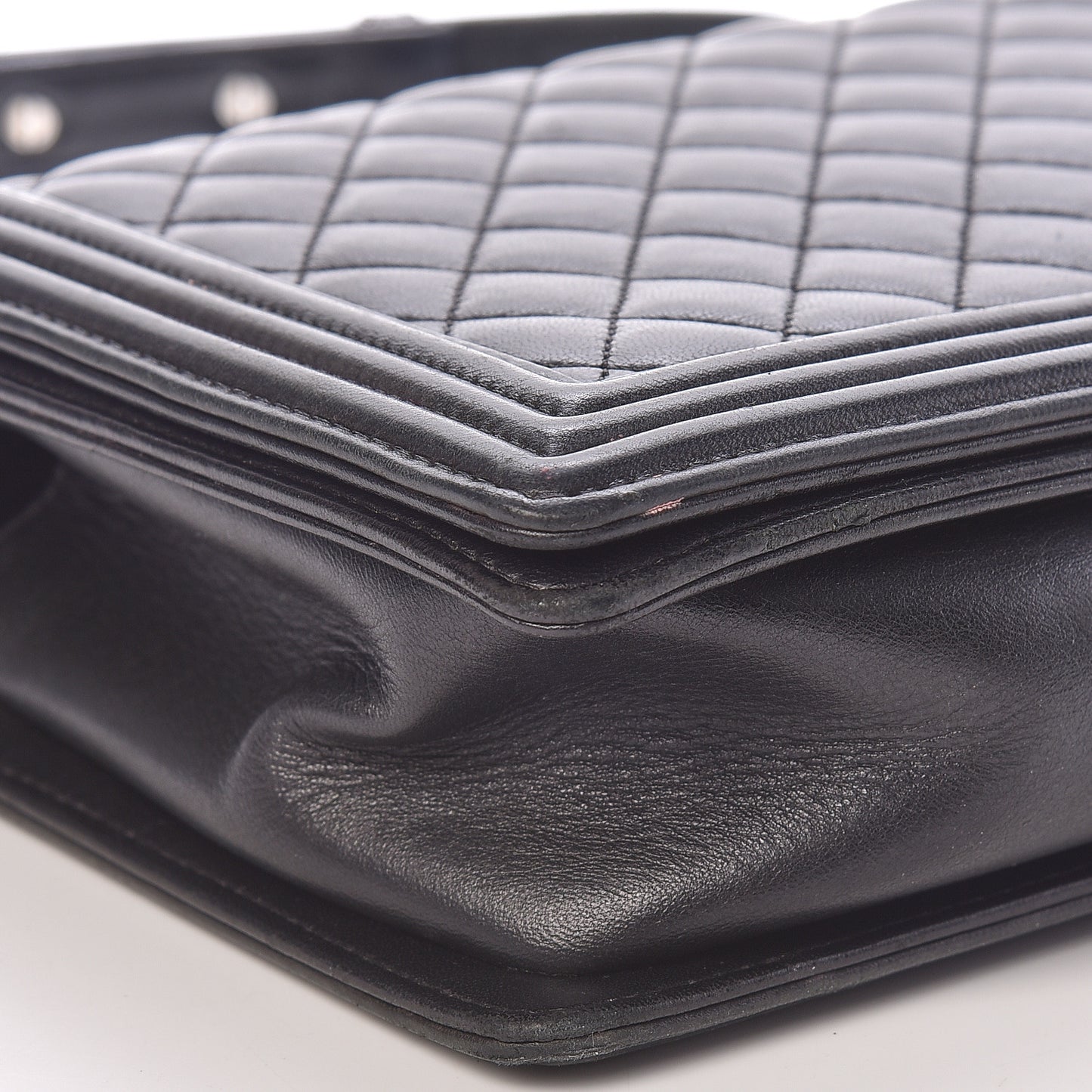 Lambskin Quilted New Medium Boy Flap Black