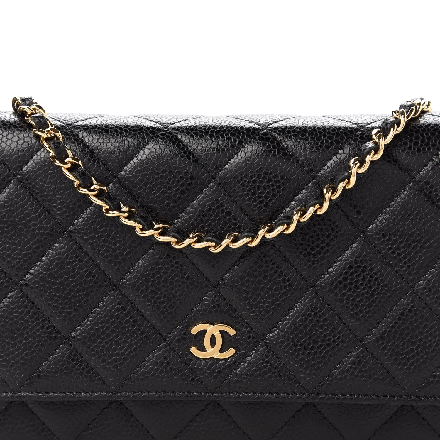 Chanel Caviar Quilted Wallet On Chain WOC Black 11 of 12