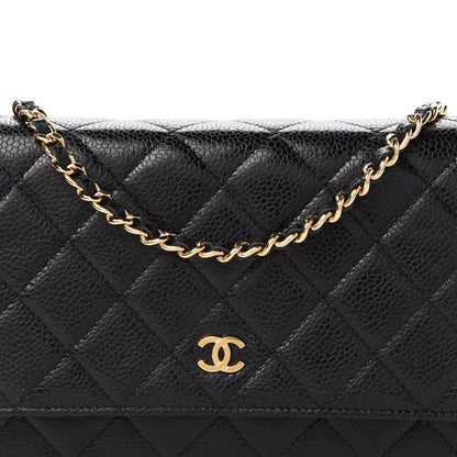 Chanel Caviar Quilted Wallet On Chain WOC Black 11 of 12
