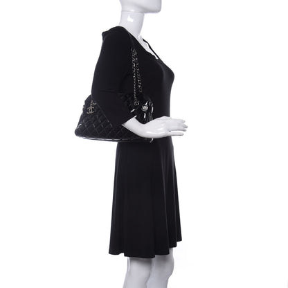 Chanel Patent Quilted Just Mademoiselle Bowling Bag Black 2 of 11