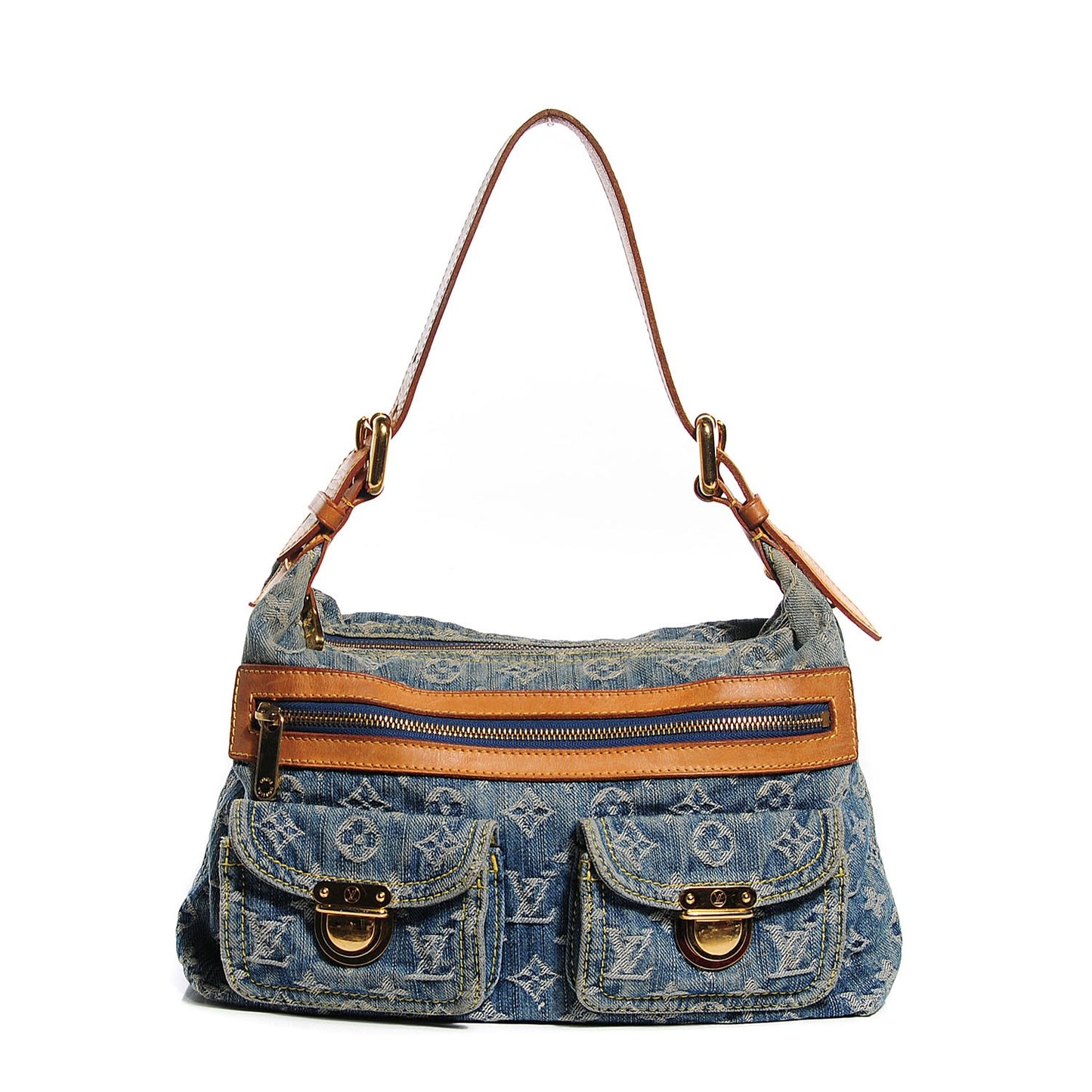 Monogram Denim Baggy PM Blue
