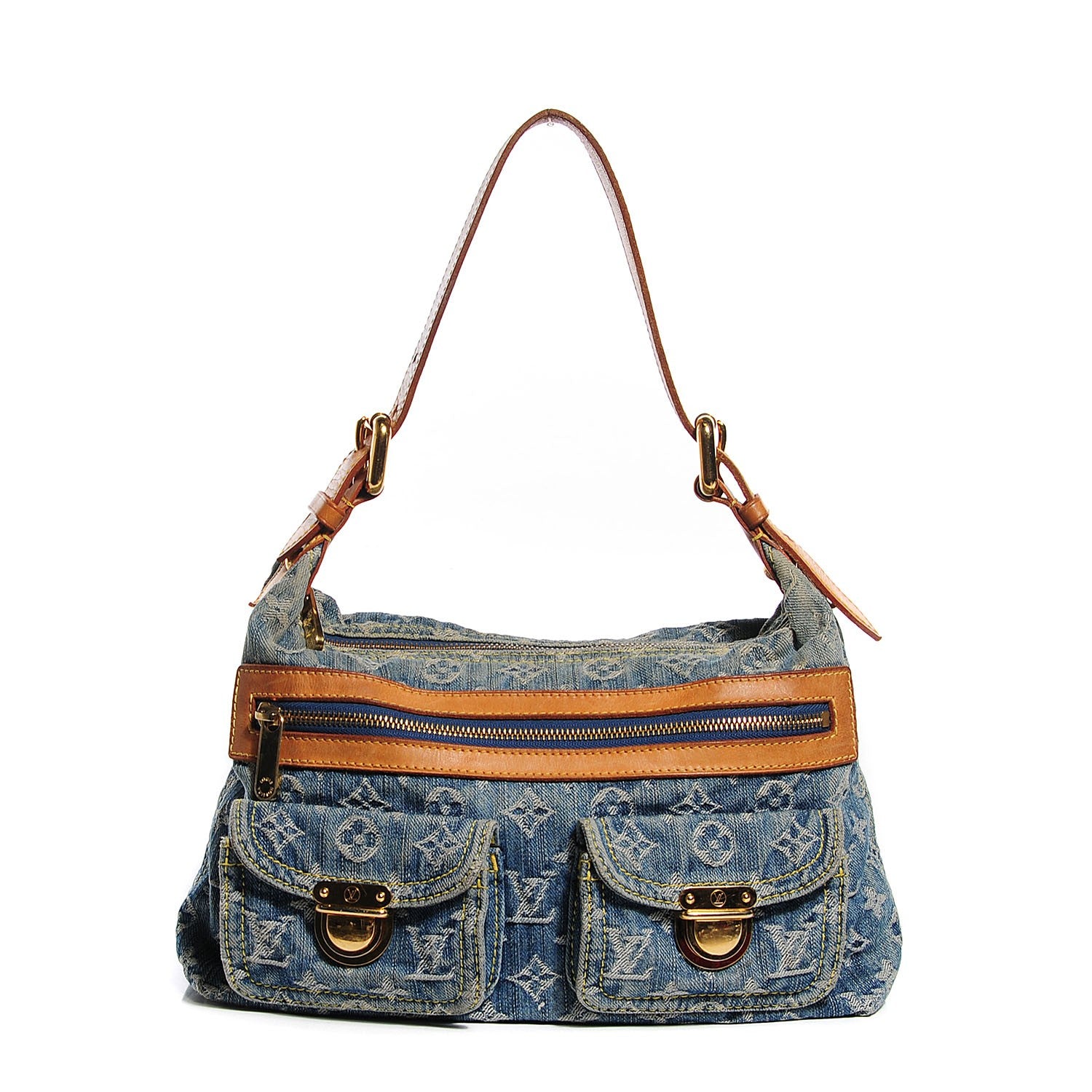Louis Vuitton Monogram Denim Baggy PM Blue 1 of 7