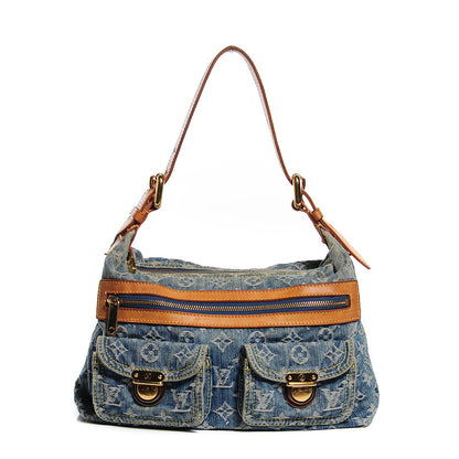 Louis Vuitton Monogram Denim Baggy PM Blue 1 of 7