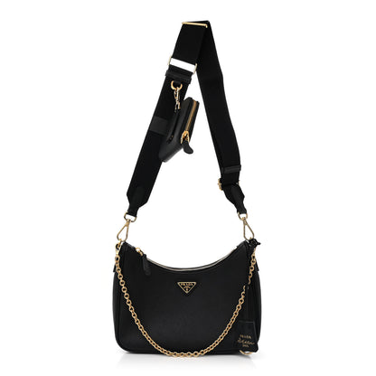 Prada Saffiano Lux Re-Edition 2005 Shoulder Bag Black 1 of 14