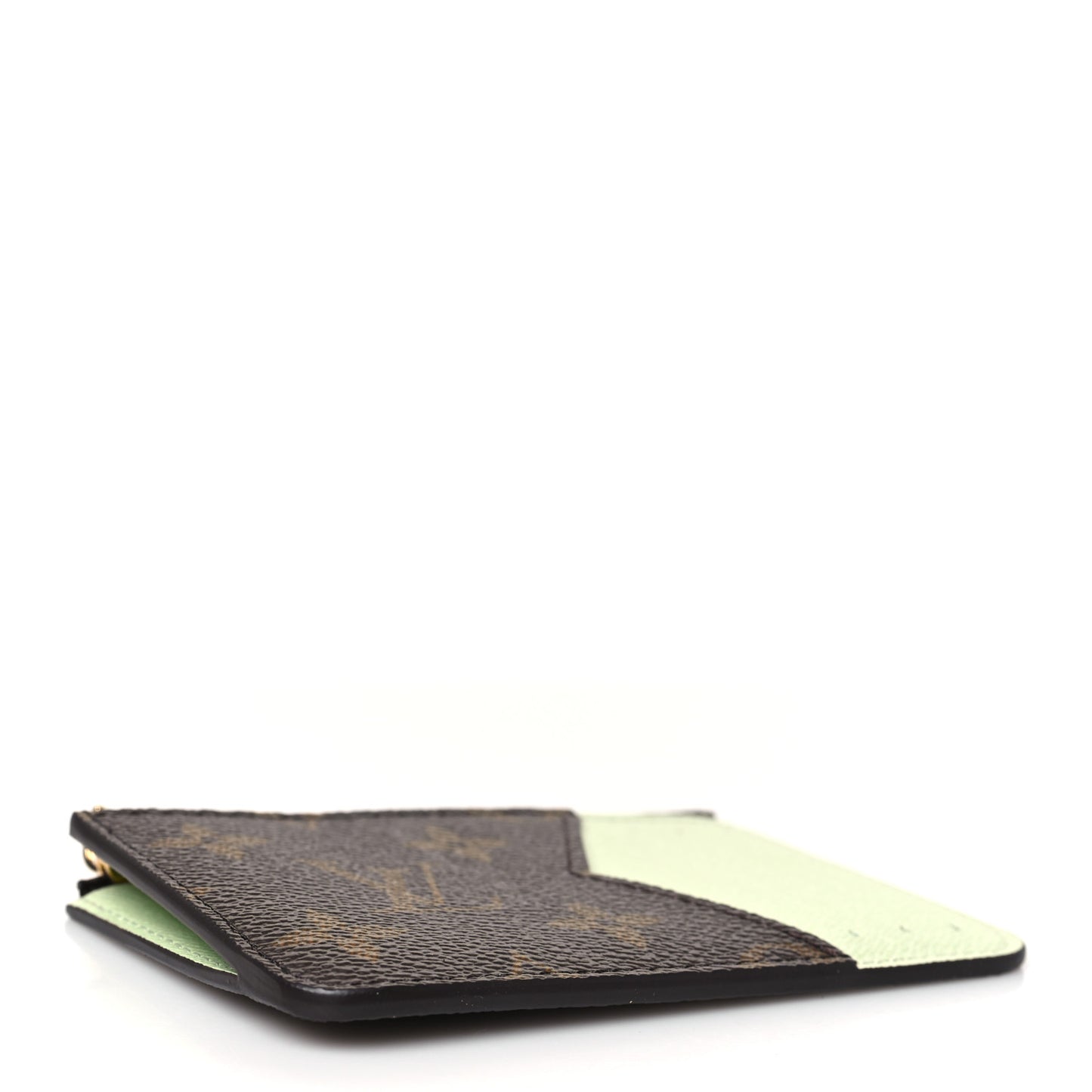Monogram Zipped Romy Card Holder Matcha