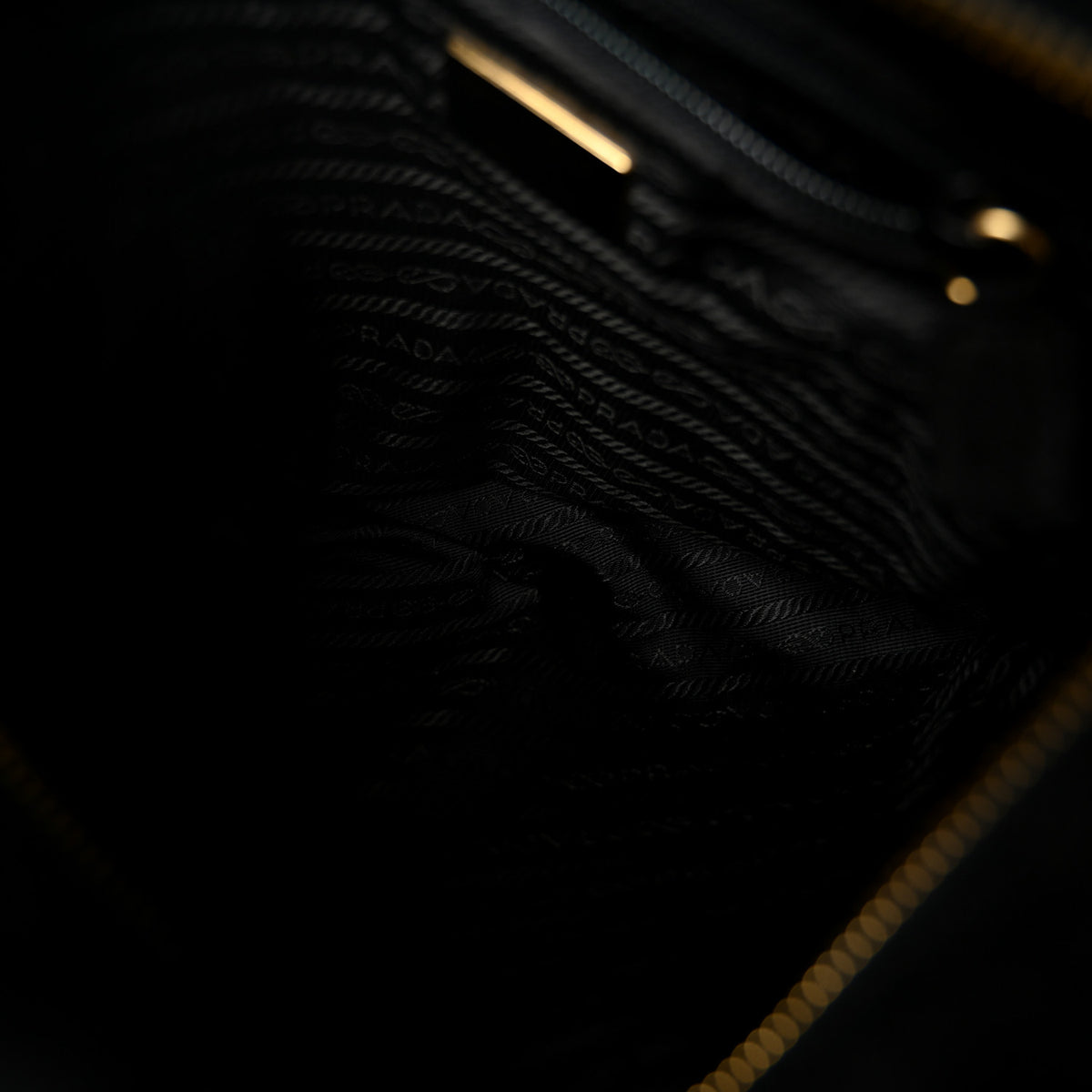 Prada Camoscio Chain Shoulder Bag  Black 5 of 9
