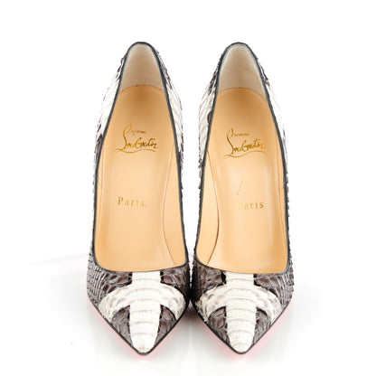 Christian Louboutin Python Croisade So Kate 120 Pumps 37.5 Lichen 2 of 8