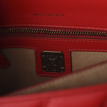 MCM Lambskin Quilted Small Patricia Crossbody Bag Ruby Red 8 of 10