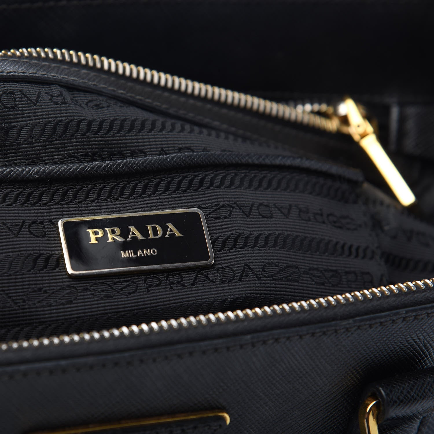 Prada Saffiano Large Galleria Double Zip Tote Black 6 of 9