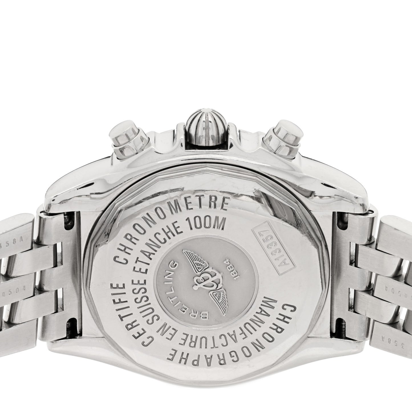 Stainless Steel Diamond Mother of Pearl 39mm Cockpit Chronograph Automatic Watch A13357