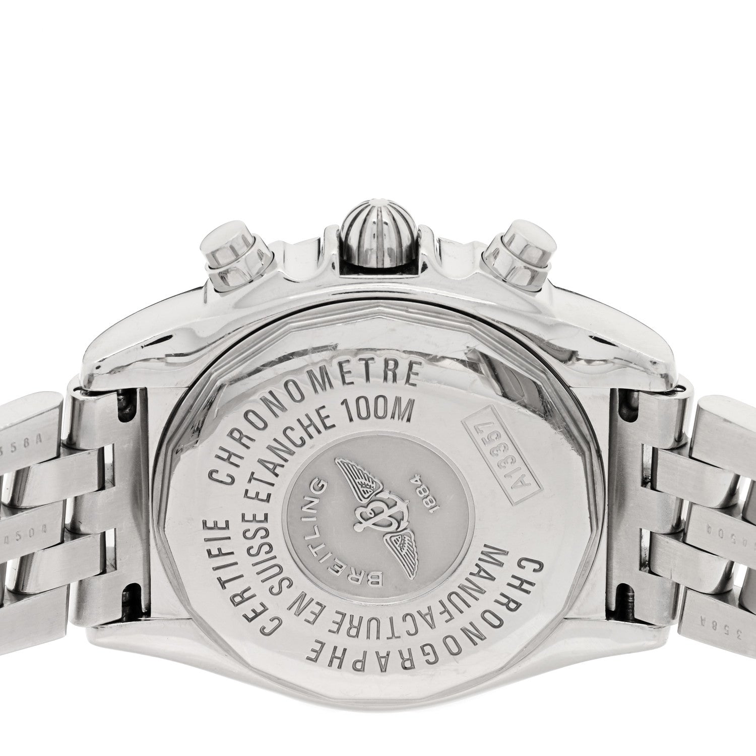 Breitling Stainless Steel Diamond Mother of Pearl 39mm Cockpit Chronograph Automatic Watch A13357 4 of 4