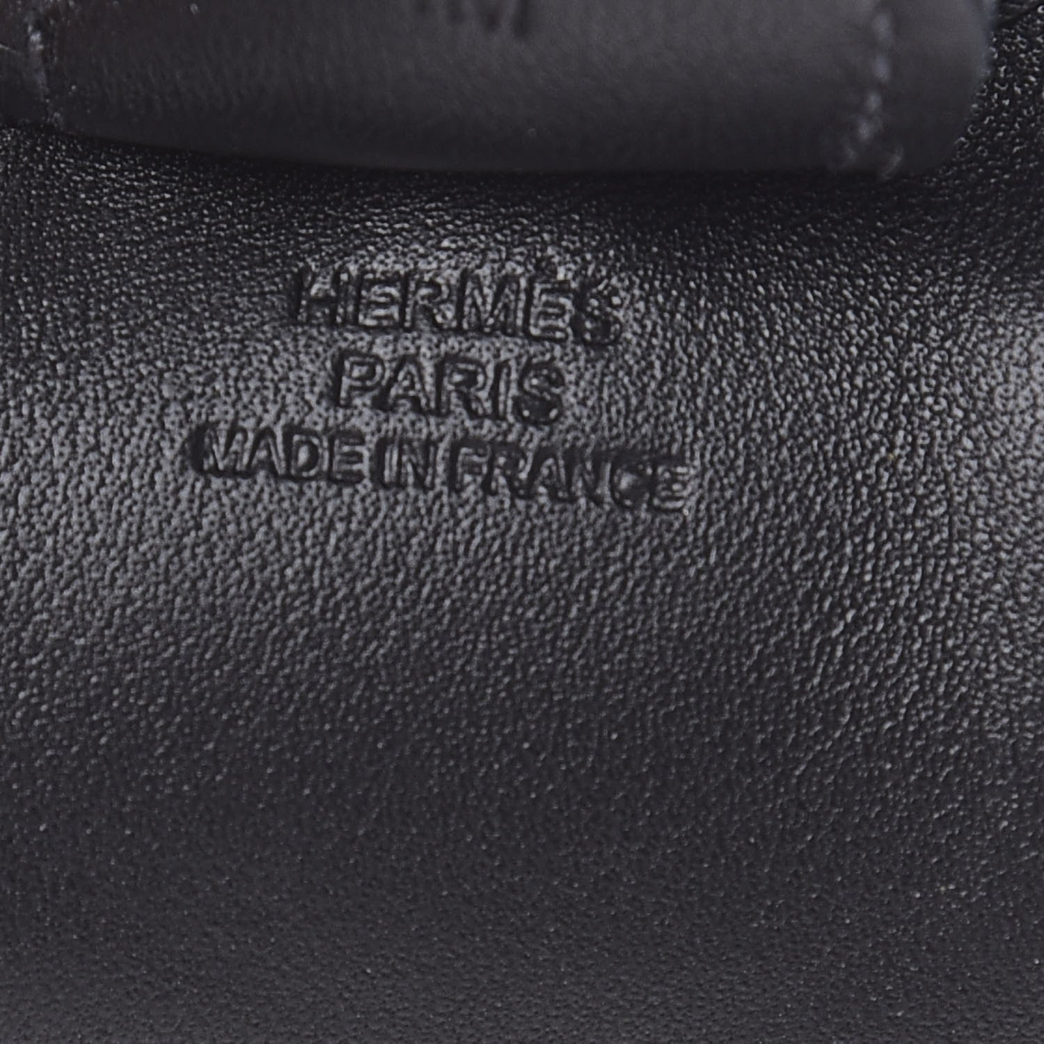 Hermes Milo Lambskin Grigri Rodeo Horse Bag Charm MM So Black 3 of 5