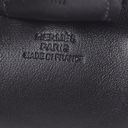 Hermes Milo Lambskin Grigri Rodeo Horse Bag Charm MM So Black 3 of 5