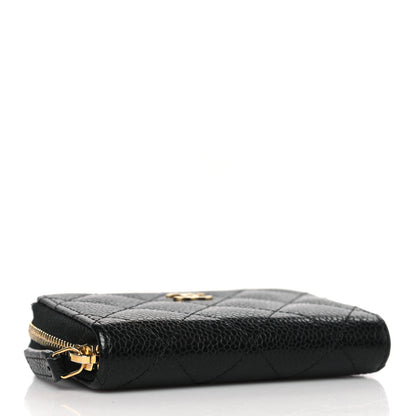 Chanel Caviar Quilted Zip Coin Purse Black 4 of 7