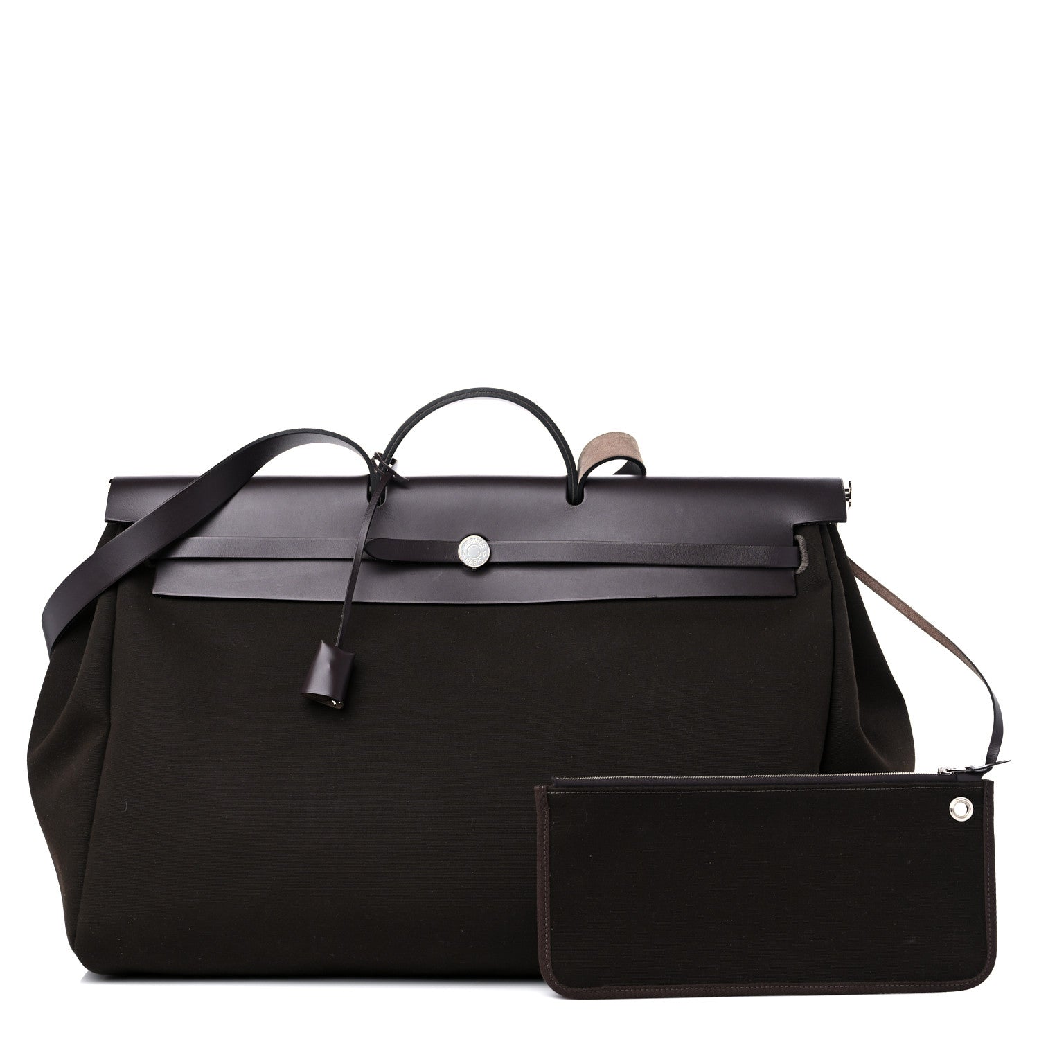 Hermes Military Toile Vache Hunter Herbag Zip Retourne Cabine Bag Ebene 1 of 14