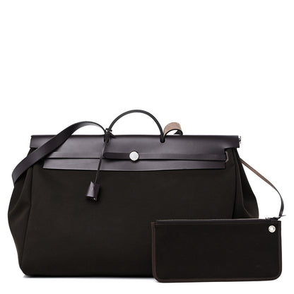 Hermes Military Toile Vache Hunter Herbag Zip Retourne Cabine Bag Ebene 1 of 14