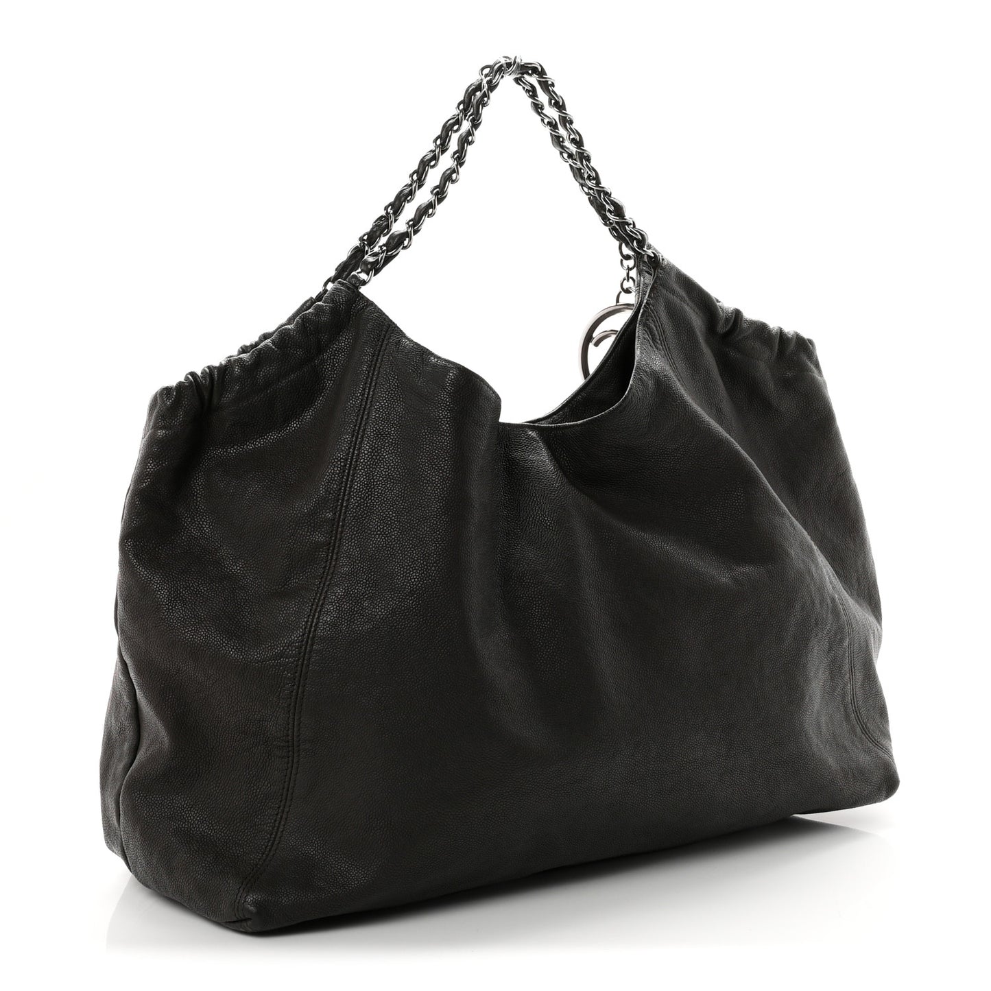 Distressed Caviar XL Coco Cabas Brown