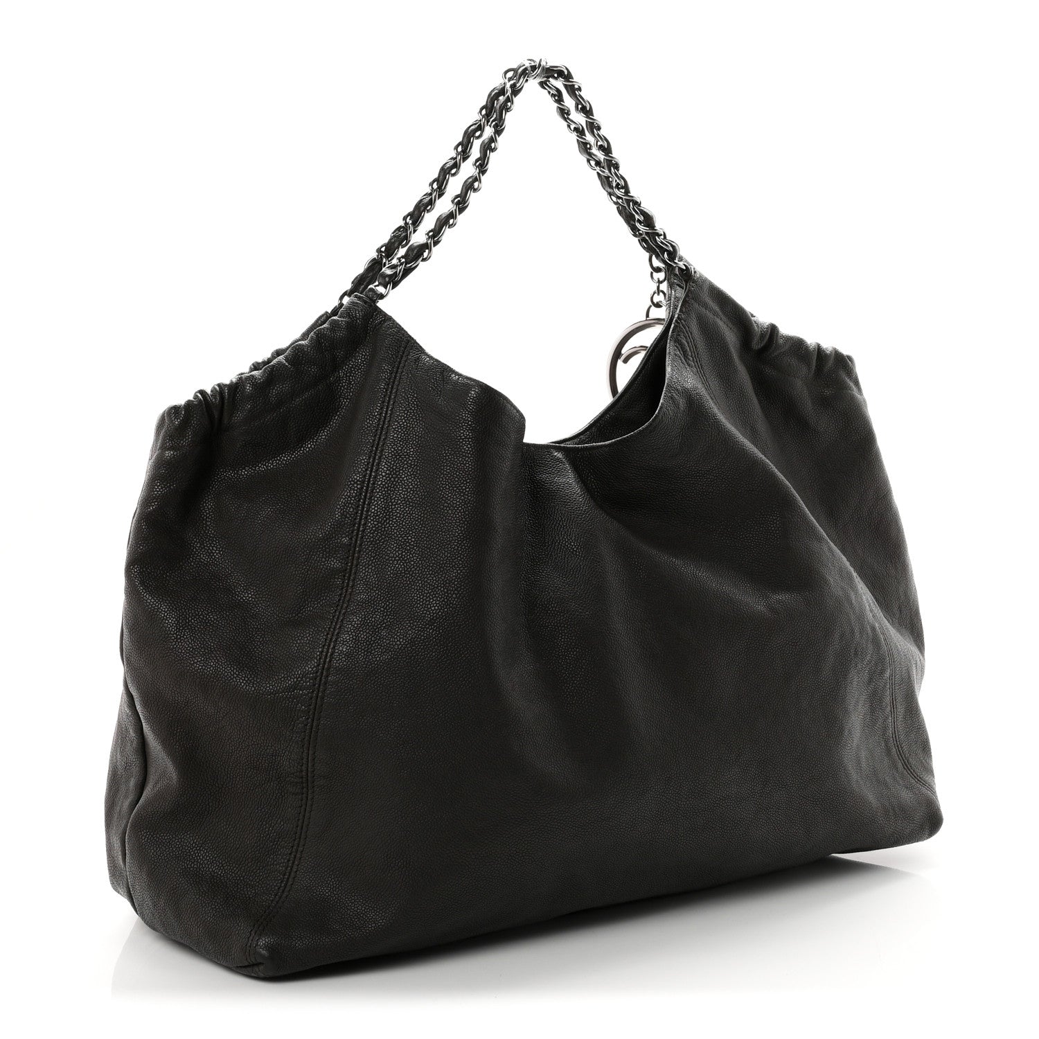 Chanel Distressed Caviar XL Coco Cabas Brown 3 of 10