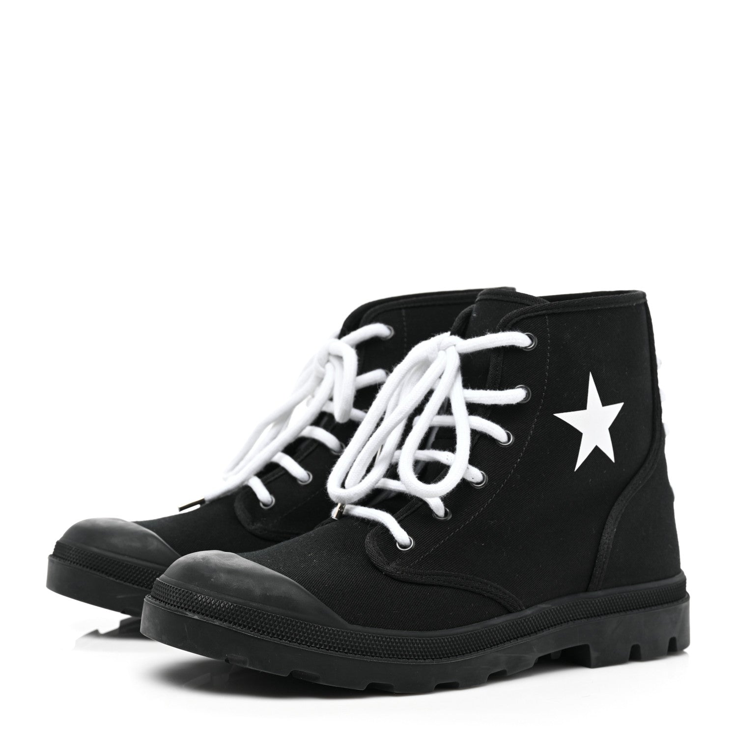 Givenchy Canvas Olympus Star Combat Boots 43 Black 3 of 8