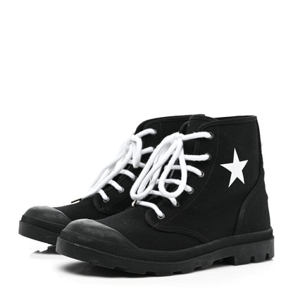 Givenchy Canvas Olympus Star Combat Boots 43 Black 3 of 8