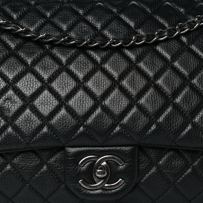 Chanel Calfskin Quilted XXL Travel Flap Bag Black 8 of 11
