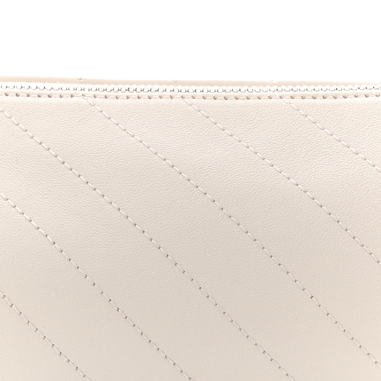 Sakai Be Green Calfskin Diagonal Stitched Mini Blondie Barrel Shoulder Bag Mystic White
