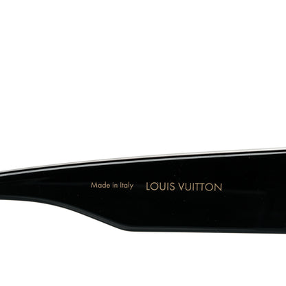 Louis Vuitton Acetate Swarovski Crystal Cyclone Sunglasses Z1578W Black 5 of 7