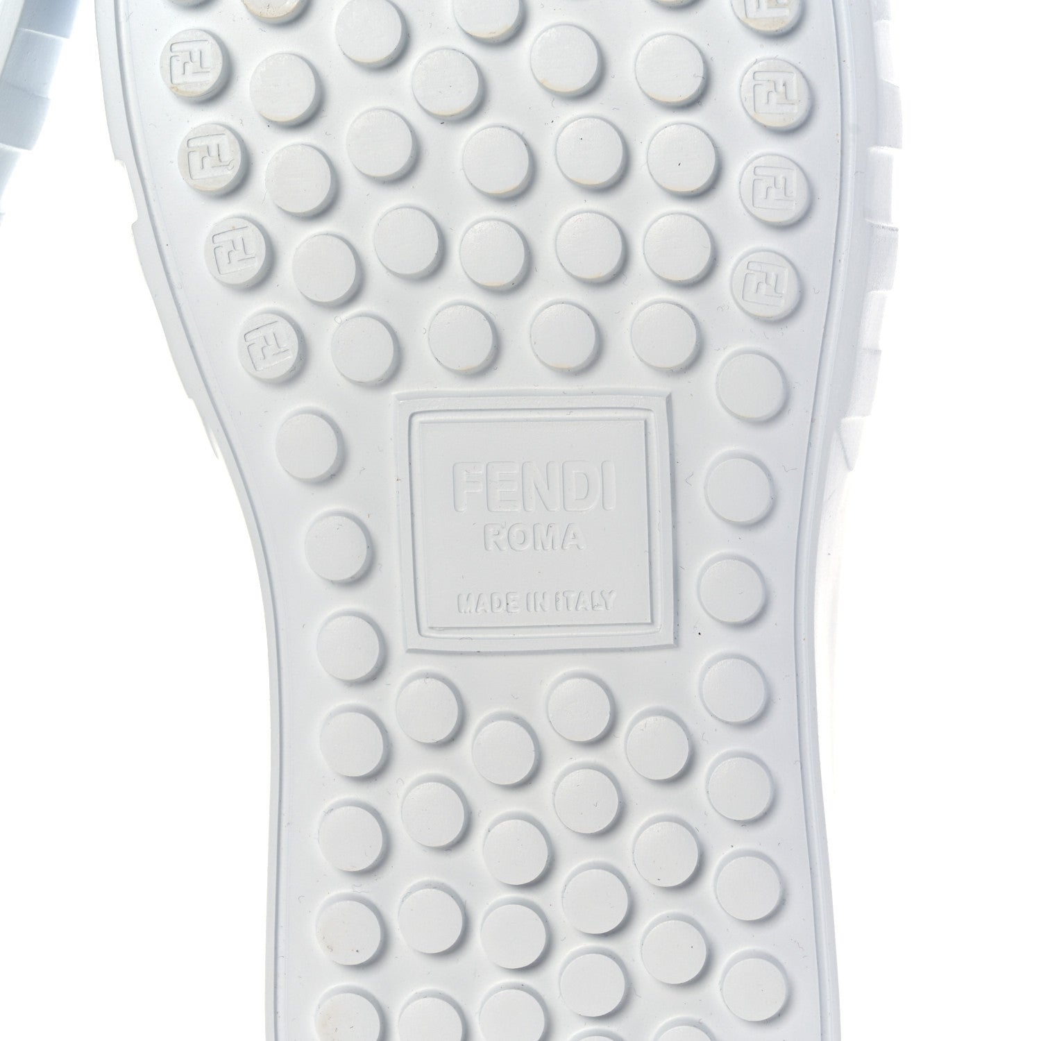 Fendi Canvas Lycra TPU FF Womens Fendi Force Low Top Sneakers 38 Sky Tobacco Black 6 of 10