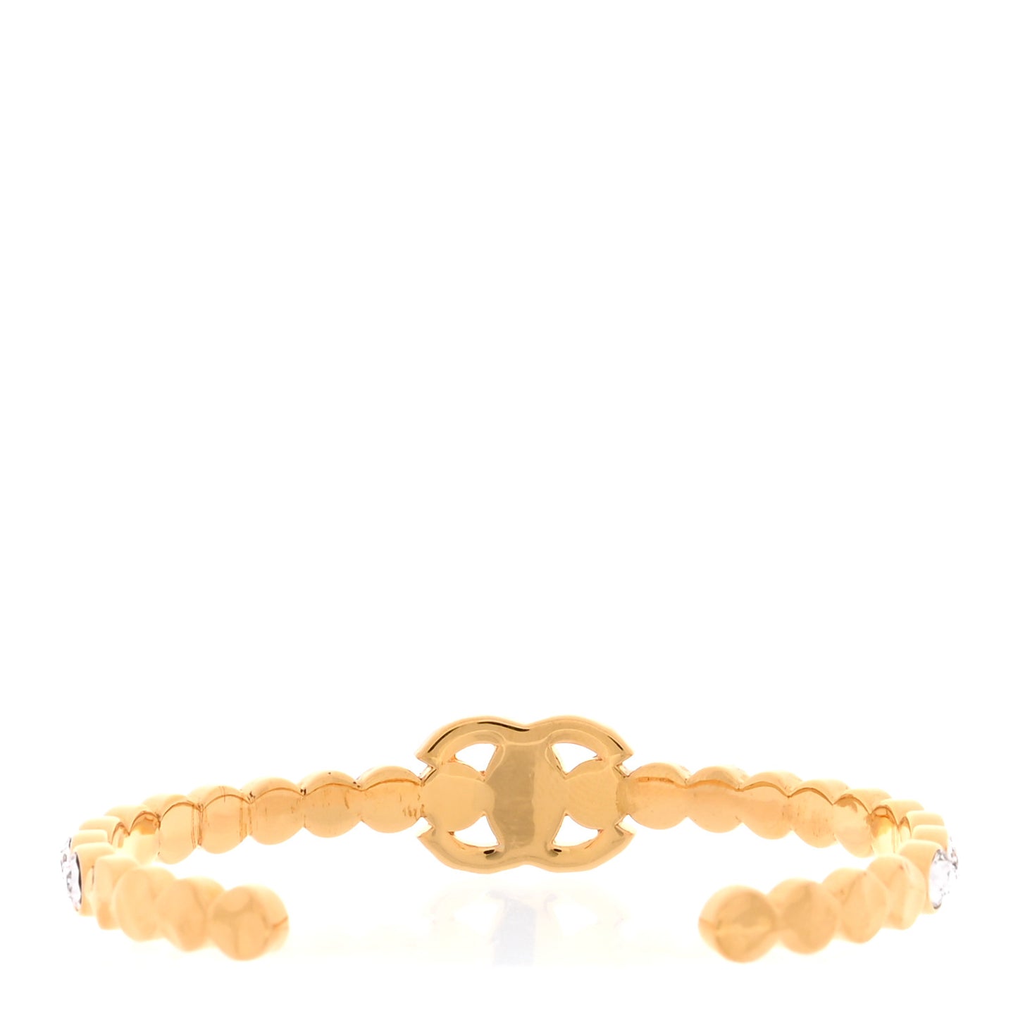 Crystal CC Cuff Bracelet M Gold