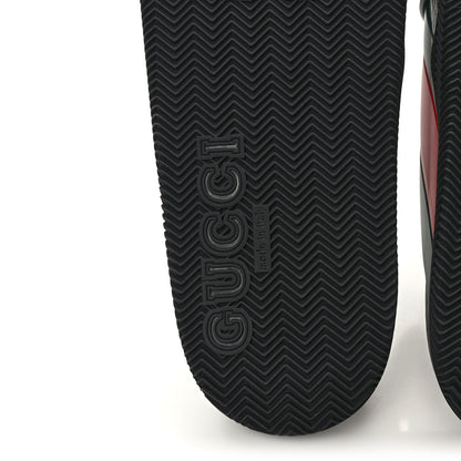 Gucci Rubber Web Mens Criss Cross Slide Sandals 9 Green Red 6 of 7