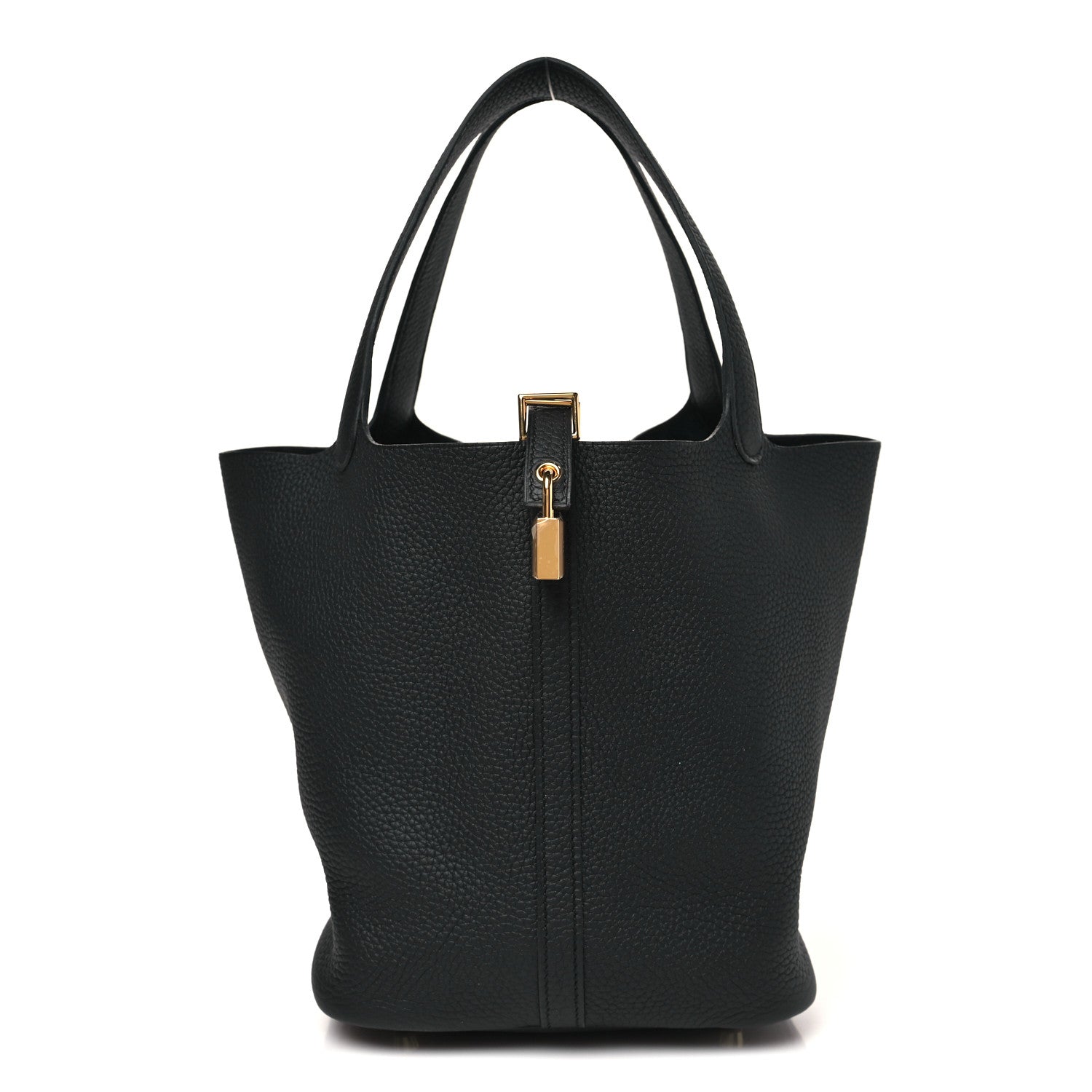 Hermes Taurillon Clemence Picotin Lock 22 MM Black 1 of 10
